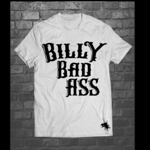 Other - White & Black Funny Billy Bad Ass Short Sleeve
